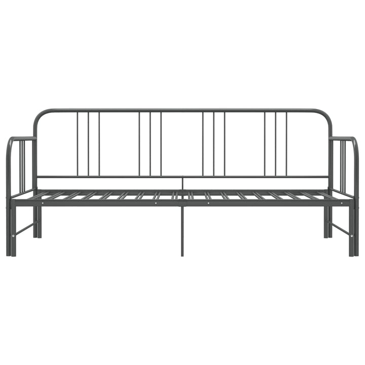sengestel til udtræksseng 90x200 cm metal grå