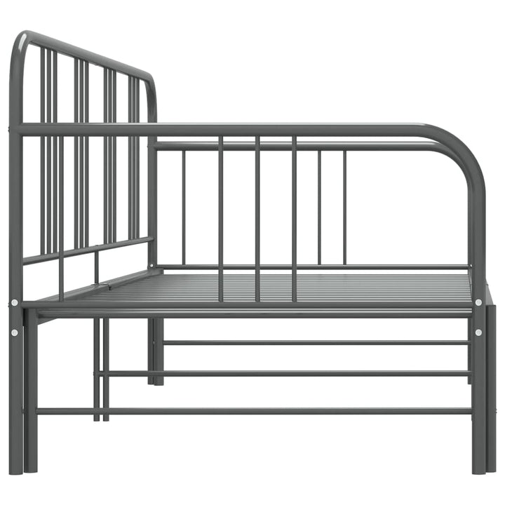 sengestel til udtræksseng 90x200 cm metal grå