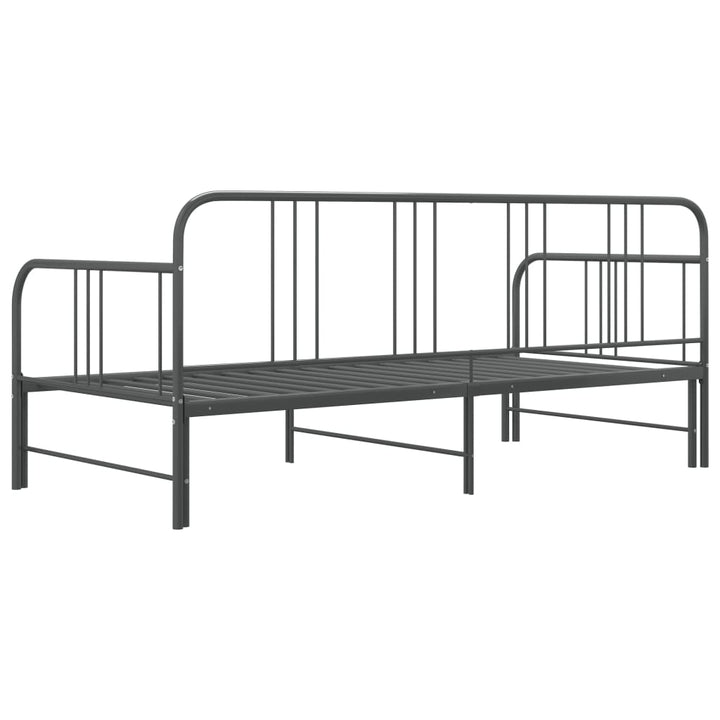 sengestel til udtræksseng 90x200 cm metal grå