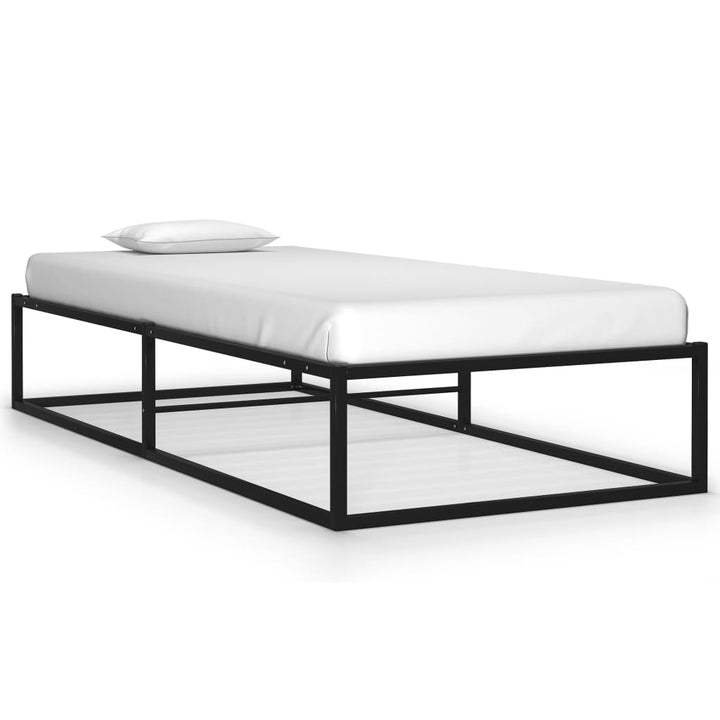 sengestel 90x200 cm metal sort