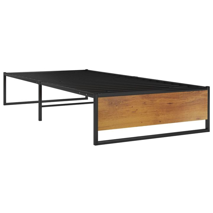 sengestel 90x200 cm metal sort