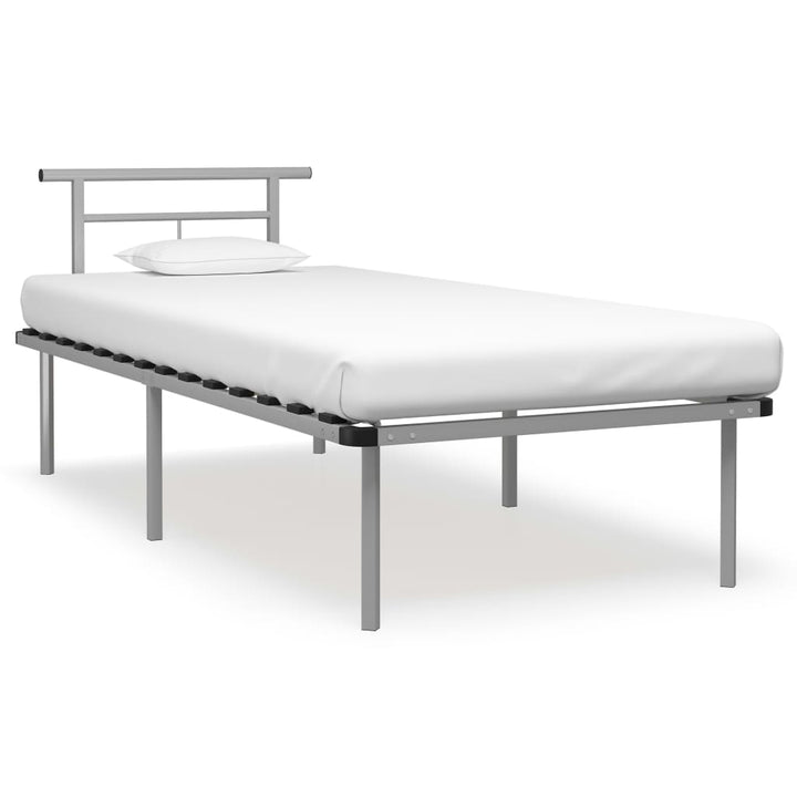 sengestel 90x200 cm metal grå