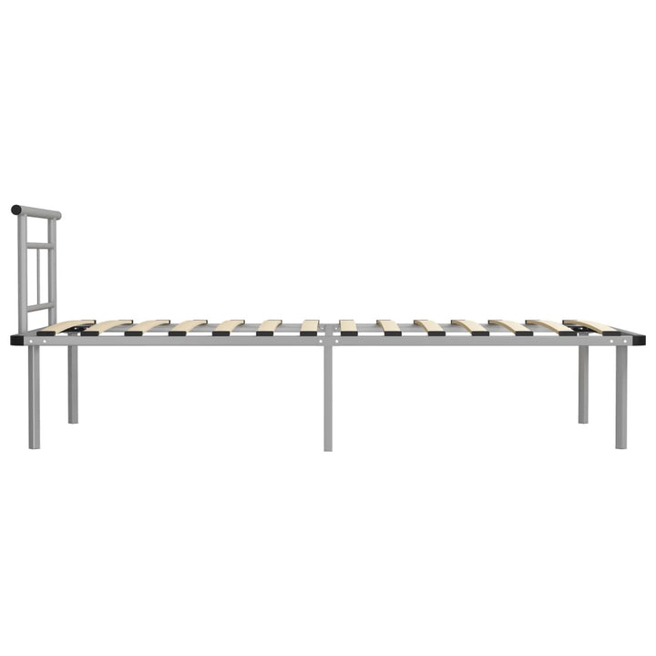 sengestel 90x200 cm metal grå