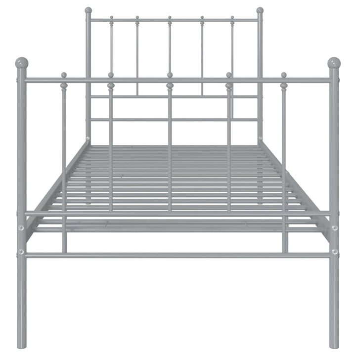sengestel 90x200 cm metal grå