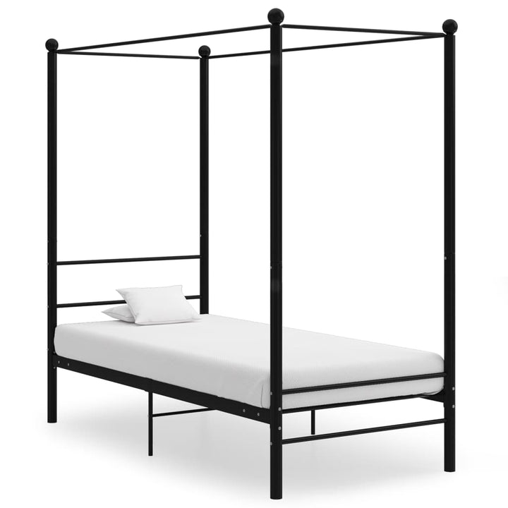 sengestel til himmelseng 100x200 cm metal sort