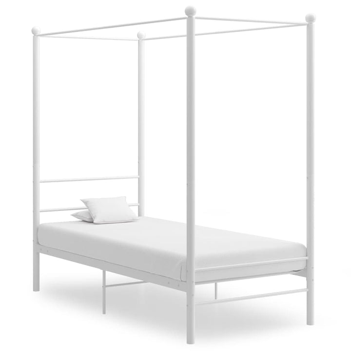 sengestel til himmelseng 100x200 cm metal hvid