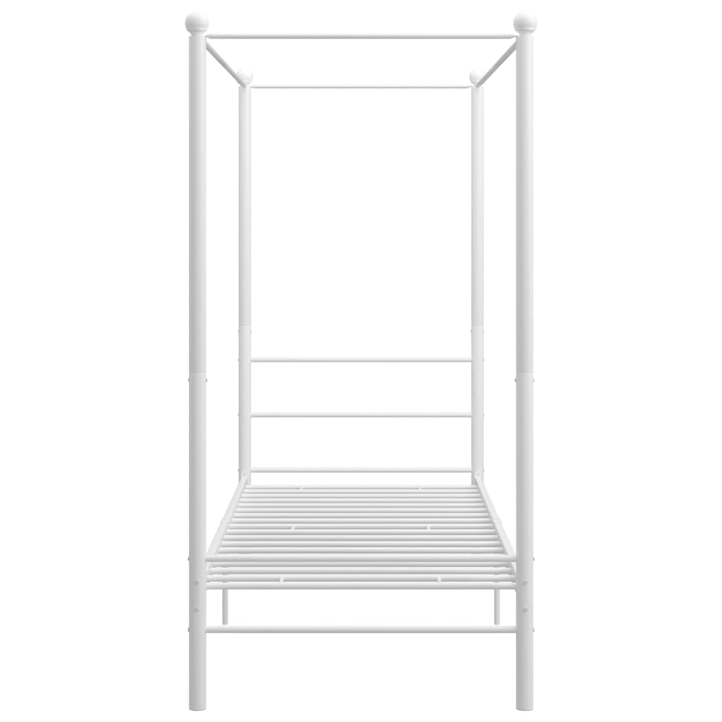 sengestel til himmelseng 100x200 cm metal hvid