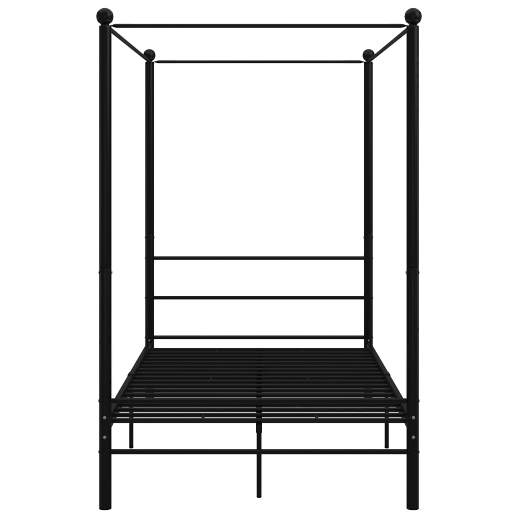 sengestel til himmelseng 120x200 cm metal sort