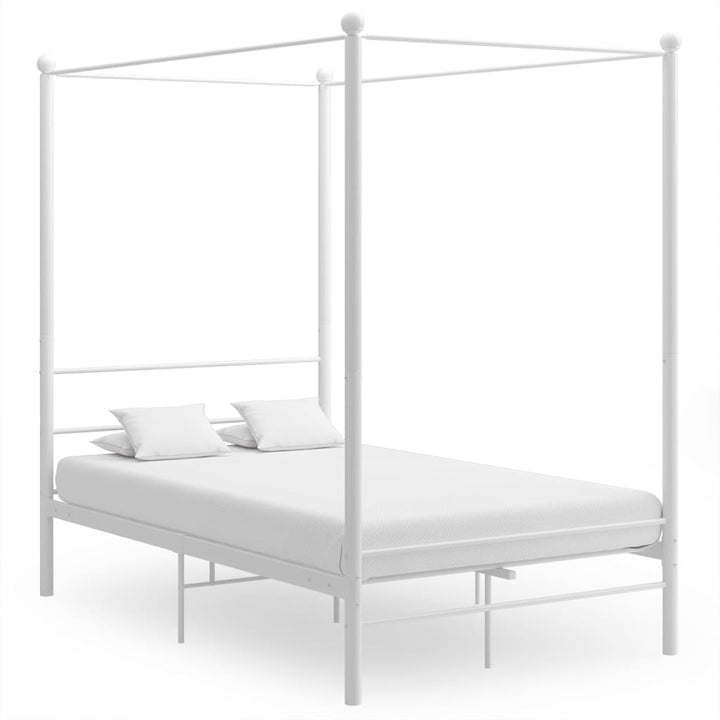 sengestel til himmelseng 140x200 cm metal hvid