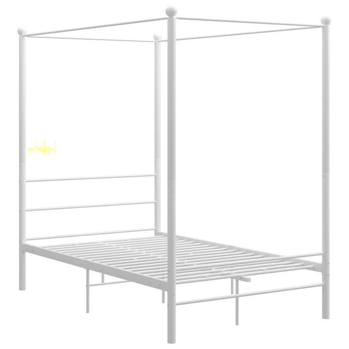 sengestel til himmelseng 140x200 cm metal hvid