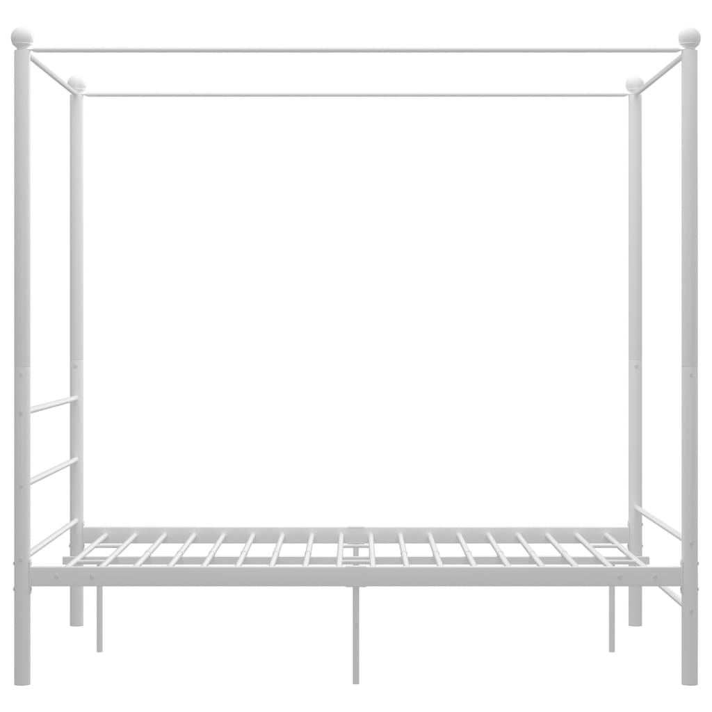 sengestel til himmelseng 140x200 cm metal hvid