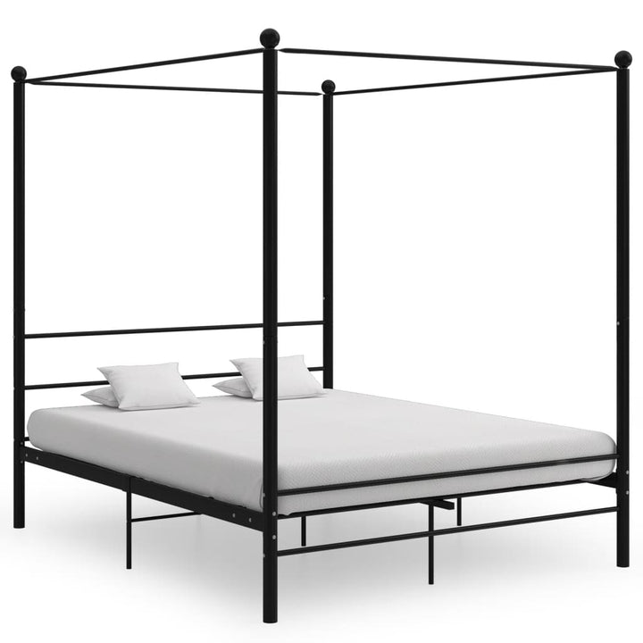 sengestel til himmelseng 160x200 cm metal sort