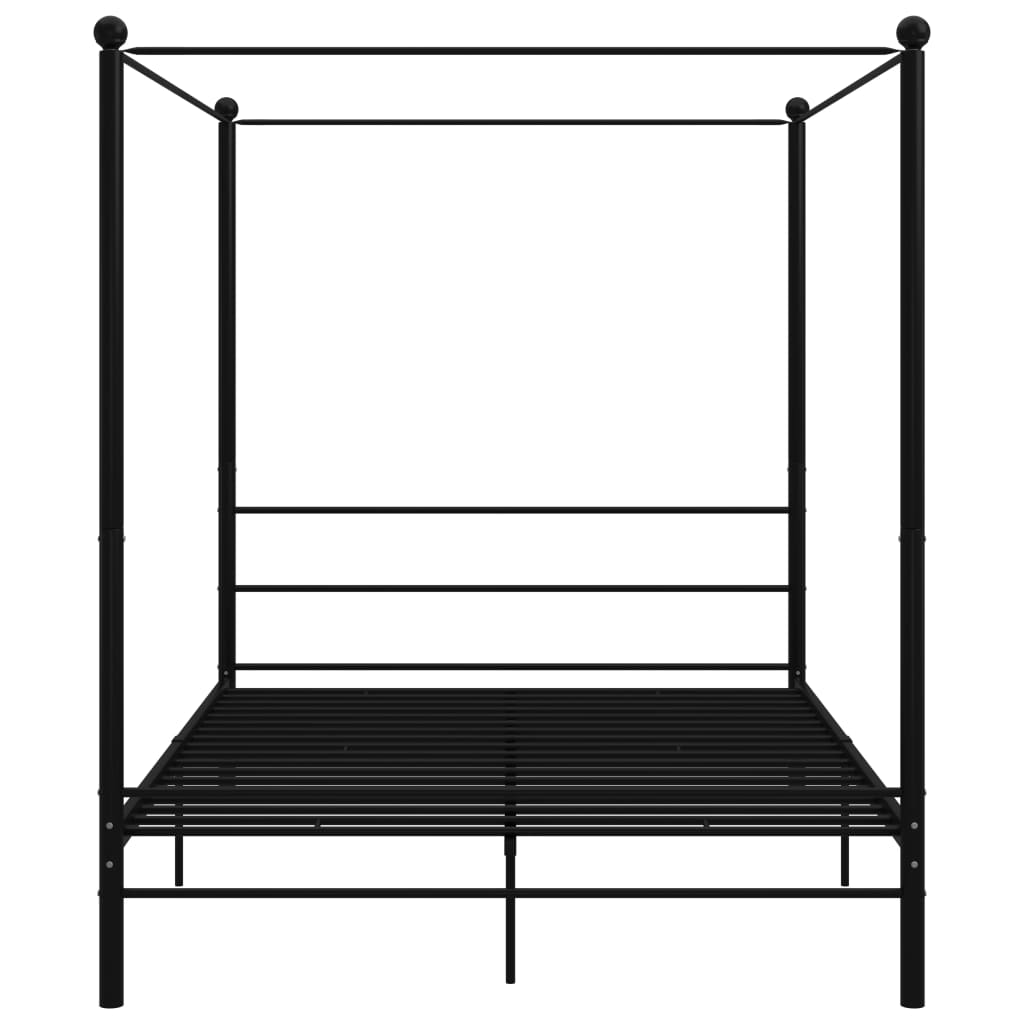 sengestel til himmelseng 160x200 cm metal sort