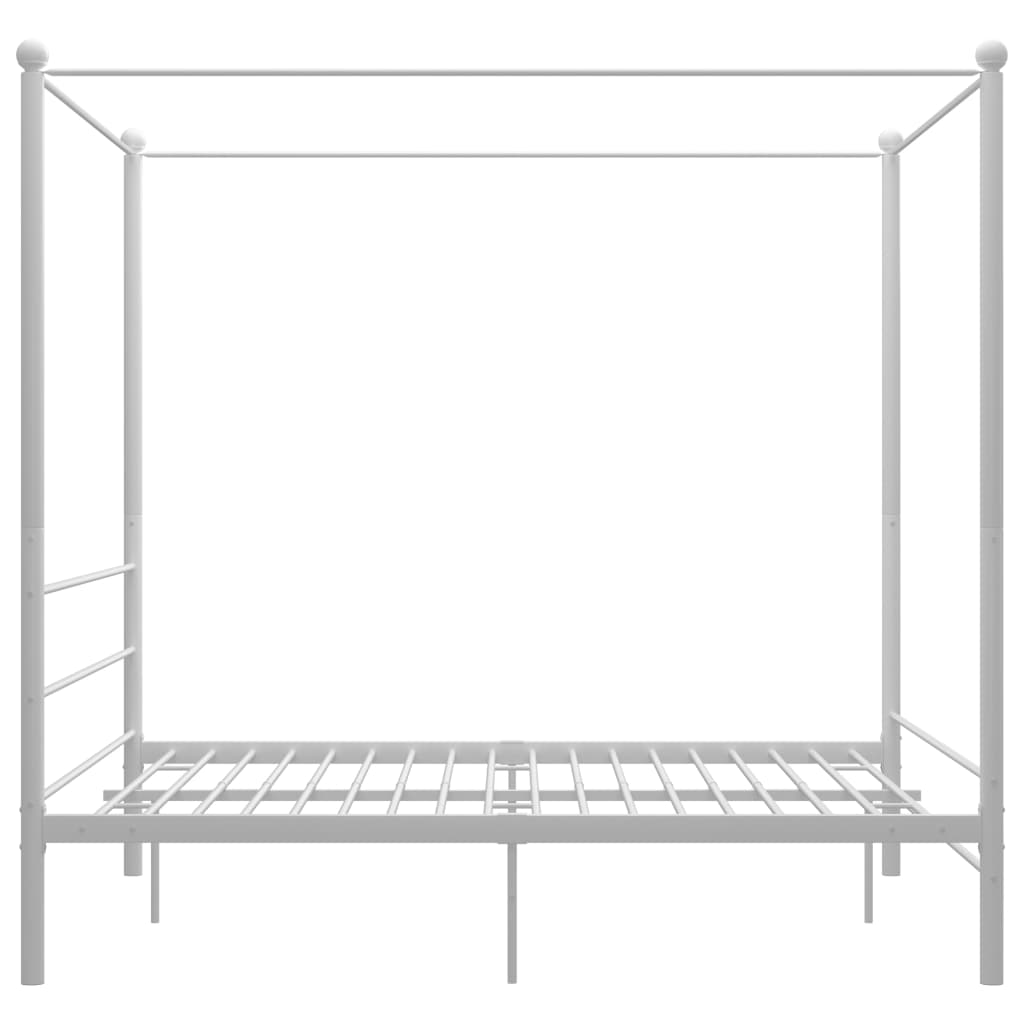 sengestel til himmelseng 160x200 cm metal hvid
