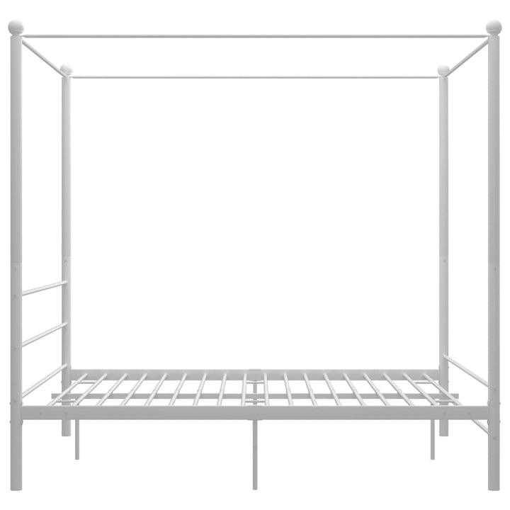 sengestel til himmelseng 160x200 cm metal hvid