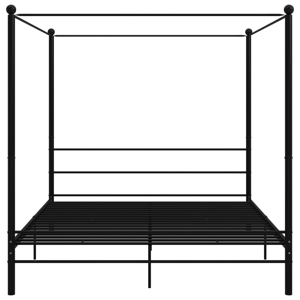 sengestel til himmelseng 180x200 cm metal sort