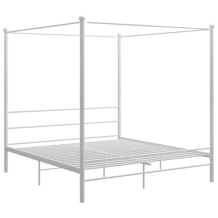 sengestel til himmelseng 180x200 cm metal hvid