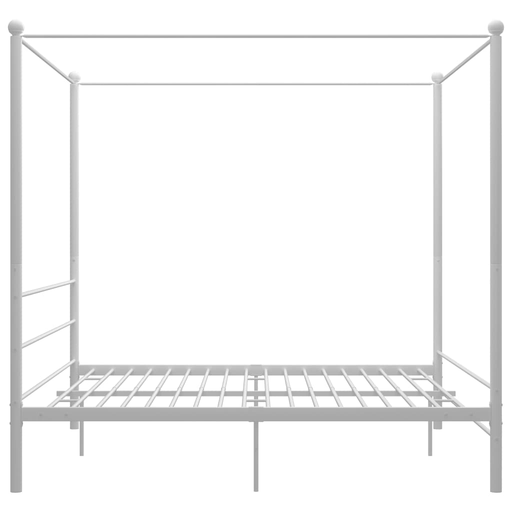 sengestel til himmelseng 200x200 cm metal hvid