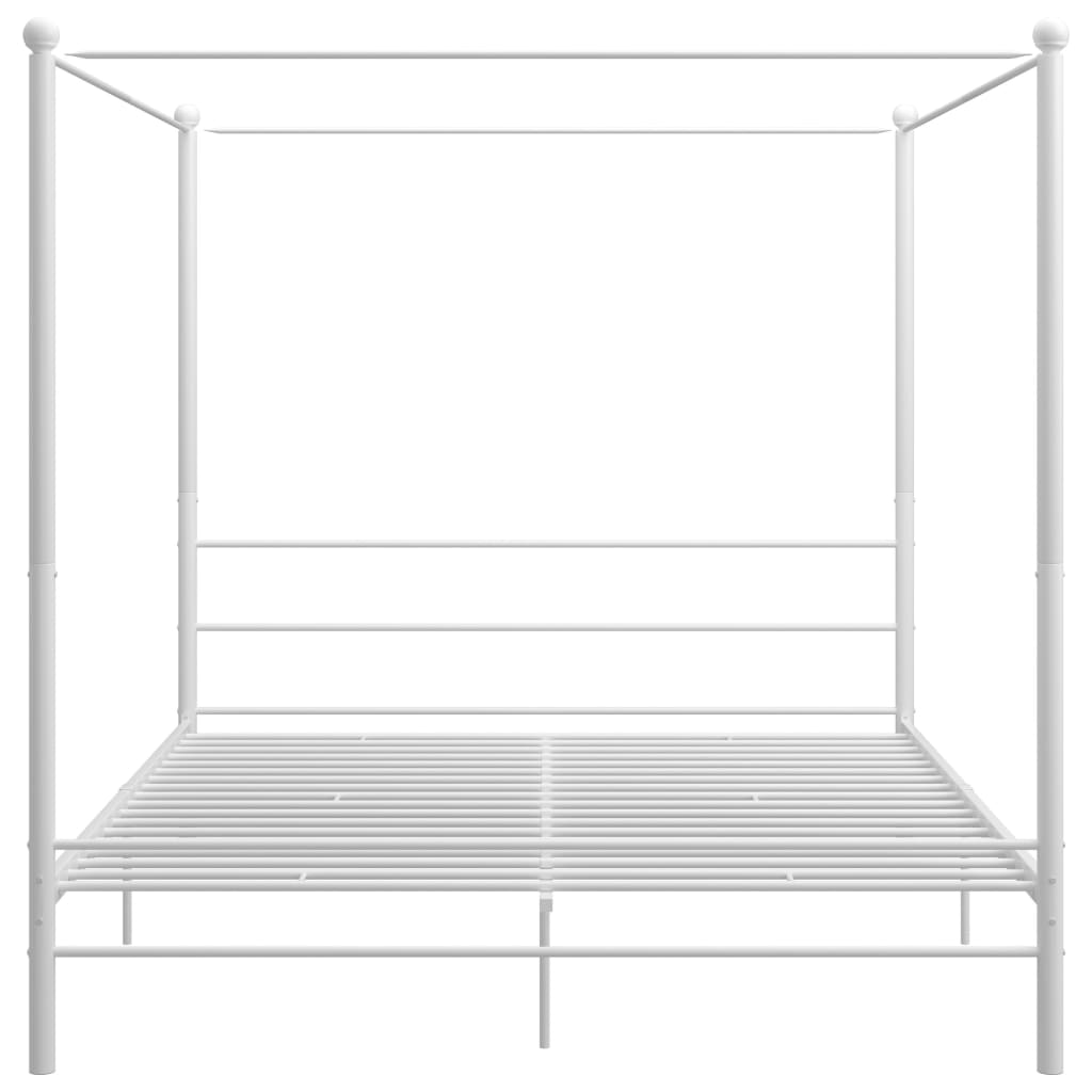 sengestel til himmelseng 200x200 cm metal hvid