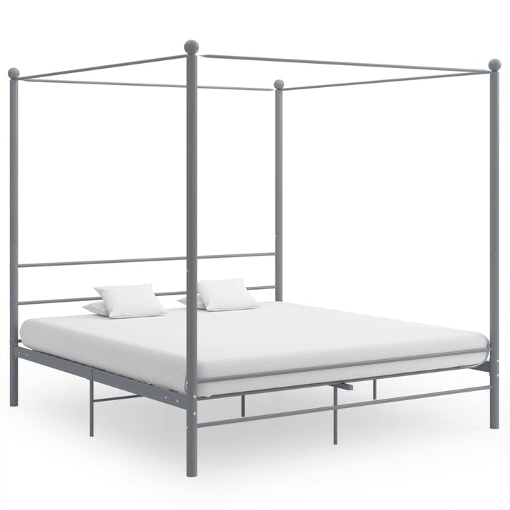 sengestel til himmelseng 200x200 cm metal grå