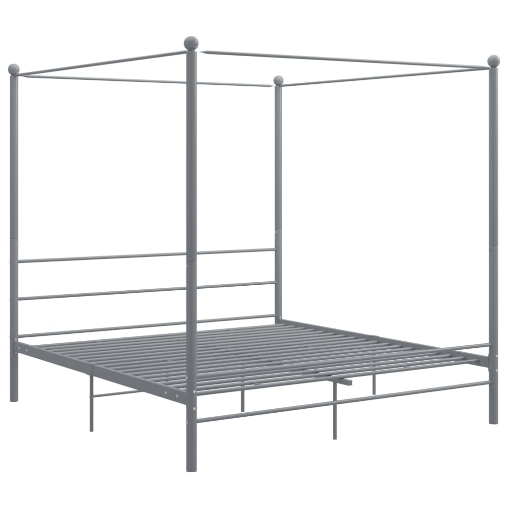 sengestel til himmelseng 200x200 cm metal grå