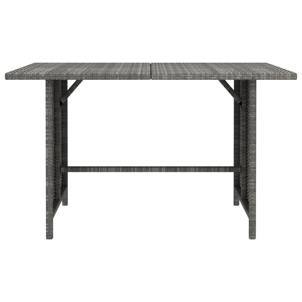 havebord 110x70x65 cm polyrattan grå