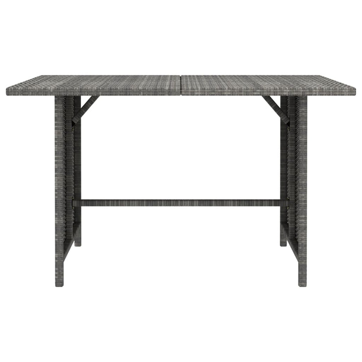 havebord 110x70x65 cm polyrattan grå