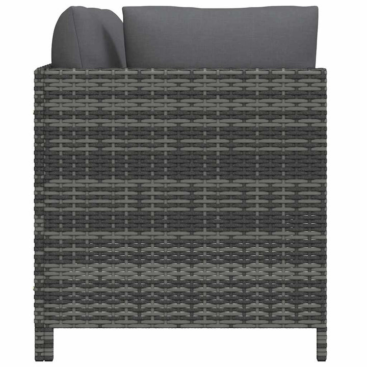 sofasæt 2 dele med hynder polyrattan grå