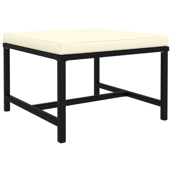 sofasæt til haven 4 dele med hynder polyrattan sort