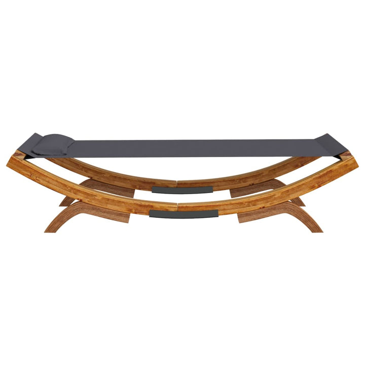 loungeseng 100x188,5x44 cm bøjet træ antracitgrå