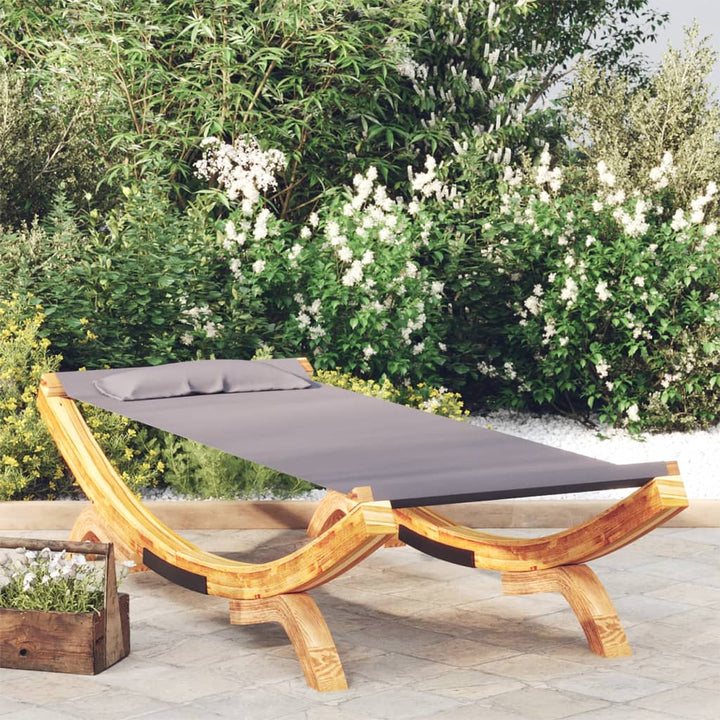 loungeseng 100x188,5x44 cm bøjet træ antracitgrå