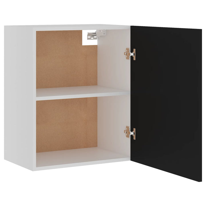 vægskabe Lyon 2 stk. 50x31x60 cm konstrueret træ sort