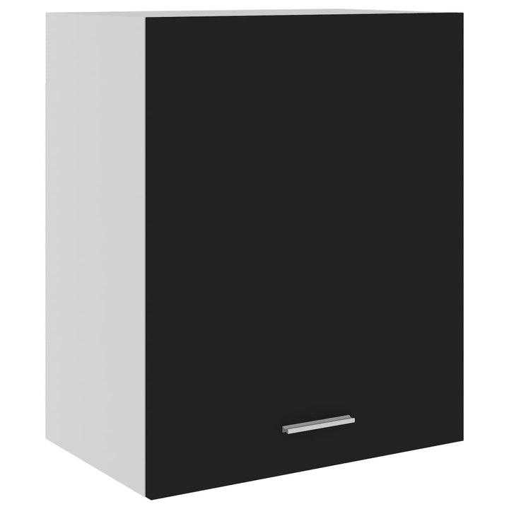 vægskabe Lyon 2 stk. 50x31x60 cm konstrueret træ sort