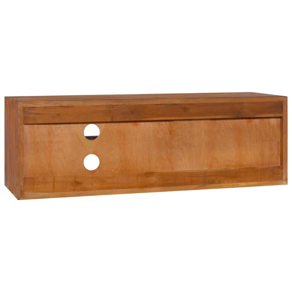 væghængt tv-skab 180x30x30 cm massivt teaktræ