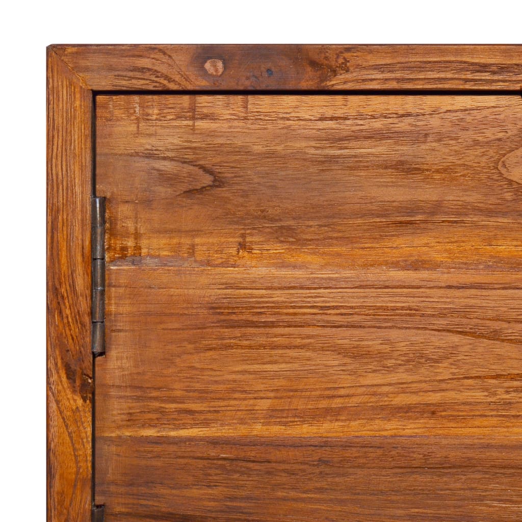 væghængt tv-skab 180x30x30 cm massivt teaktræ