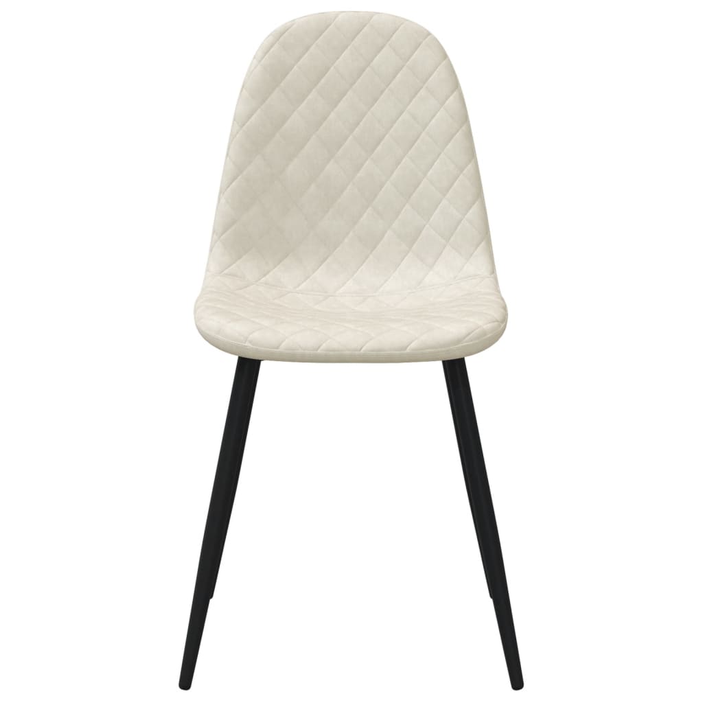 spisebordsstole 2 stk. velour cremehvid