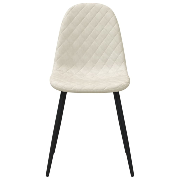 spisebordsstole 2 stk. velour cremehvid