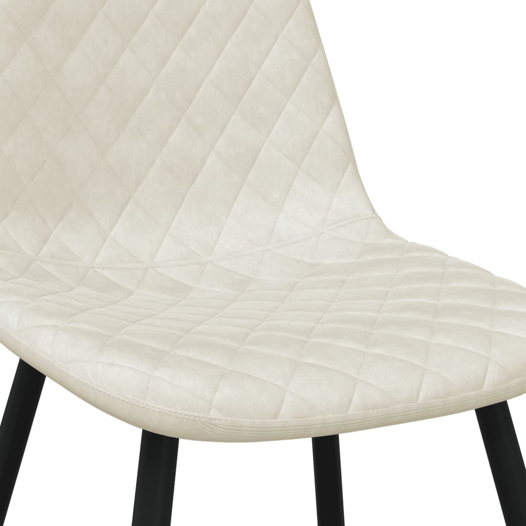 spisebordsstole 2 stk. velour cremehvid