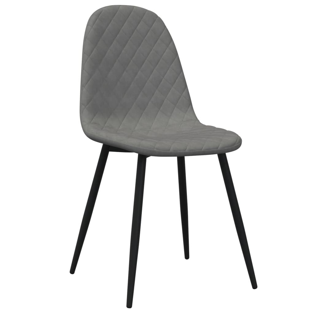 spisebordsstole 4 stk. velour lysegrå
