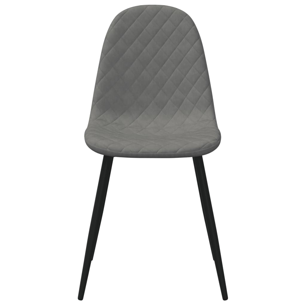spisebordsstole 4 stk. velour lysegrå