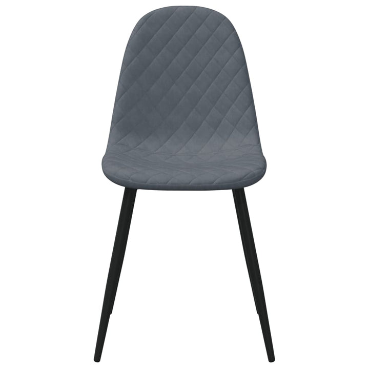 spisebordsstole 4 stk. velour mørkegrå