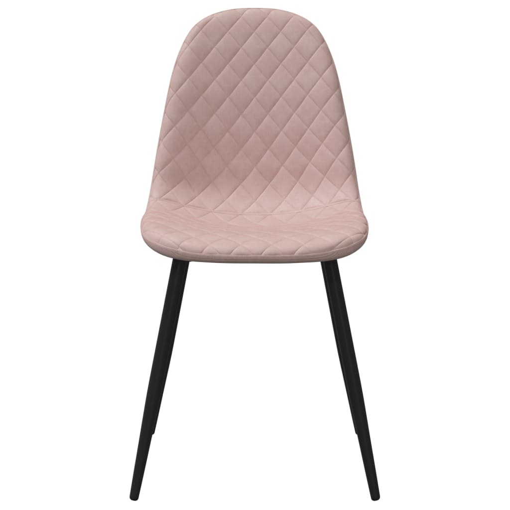 spisebordsstole 4 stk. velour lyserød