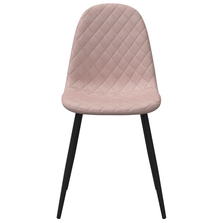 spisebordsstole 4 stk. velour lyserød