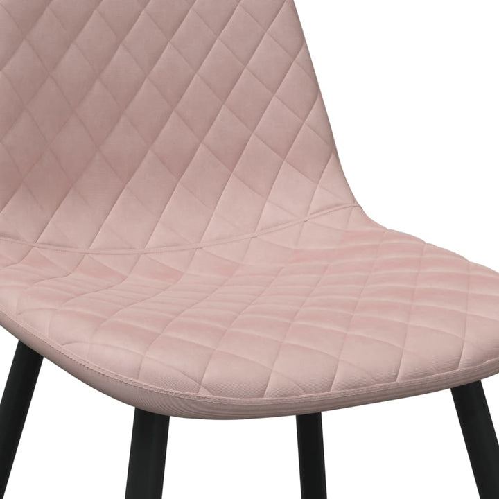 spisebordsstole 4 stk. velour lyserød