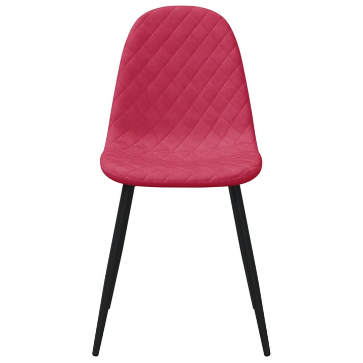 spisebordsstole 4 stk. velour vinrød