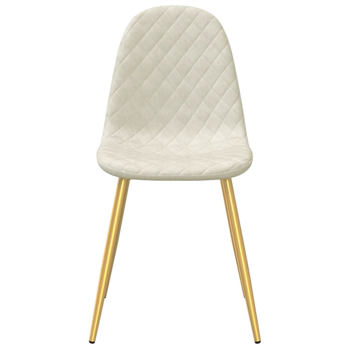 spisebordsstole 2 stk. velour cremehvid