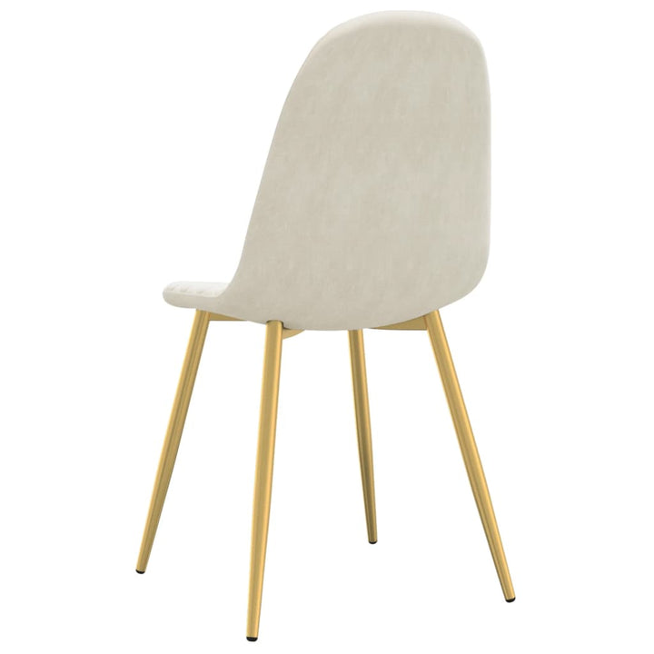 spisebordsstole 2 stk. velour cremehvid