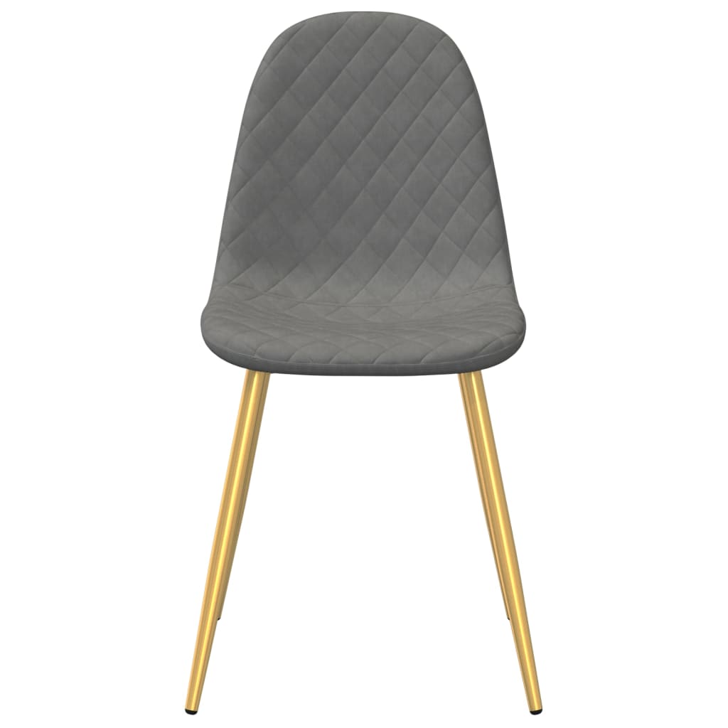 spisebordsstole 4 stk. velour lysegrå