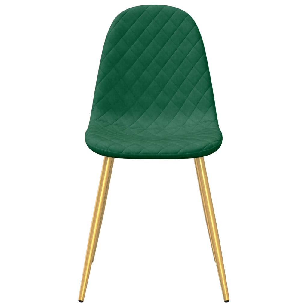 spisebordsstole 4 stk. velour mørkegrøn