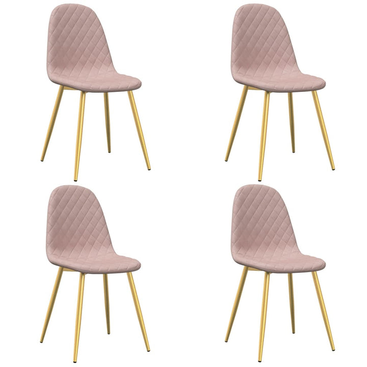 spisebordsstole 4 stk. velour lyserød